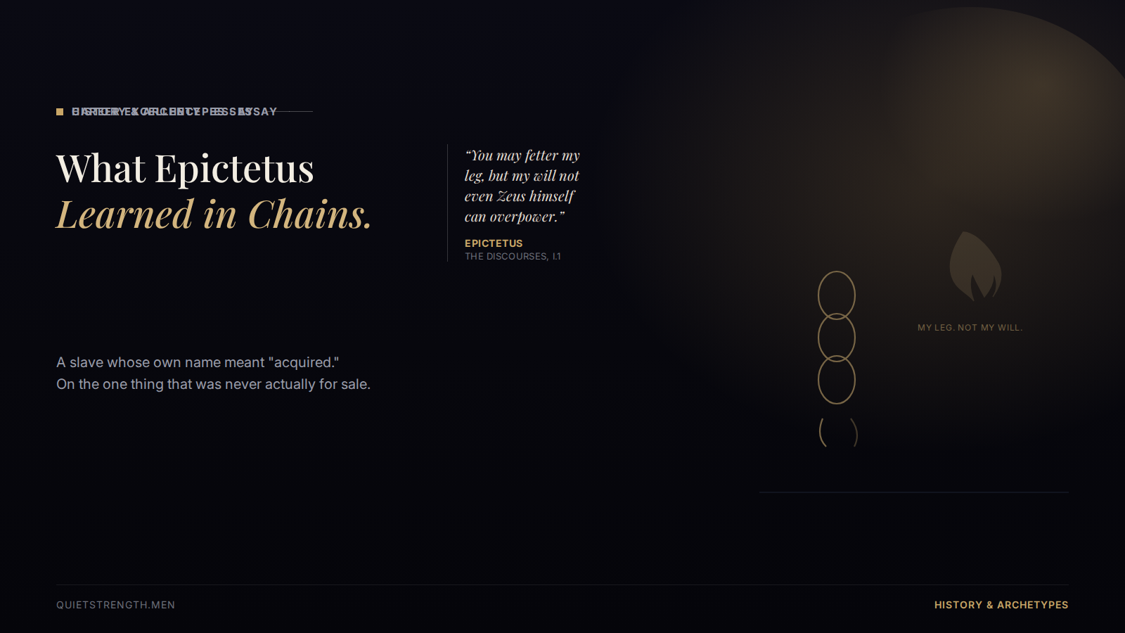 What Epictetus Learned in Chains