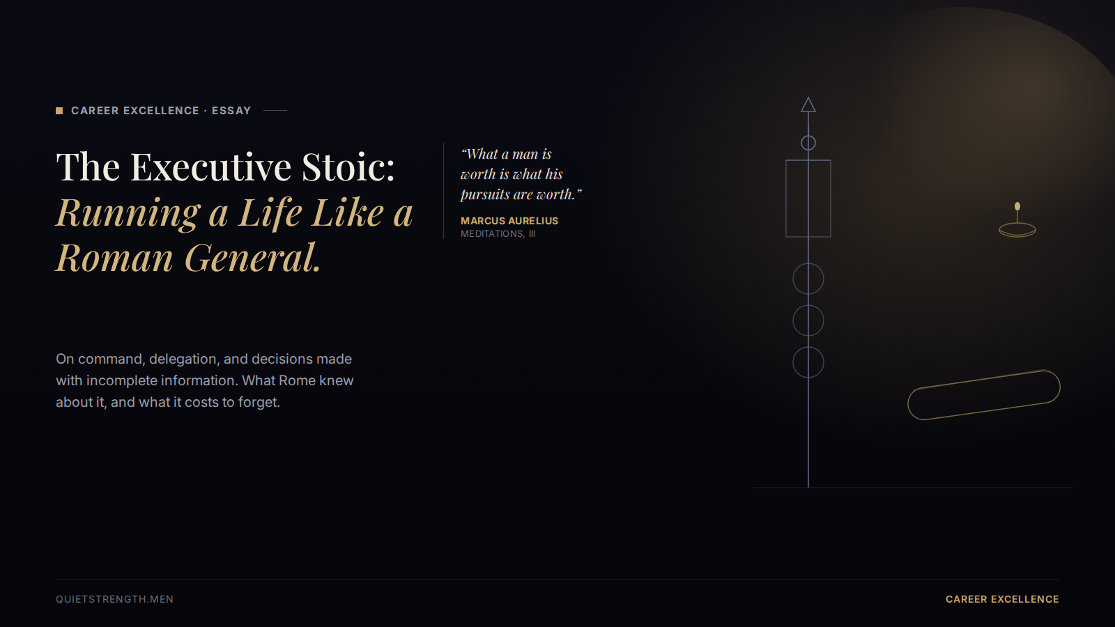 The Executive Stoic: Running a Life Like a Roman General