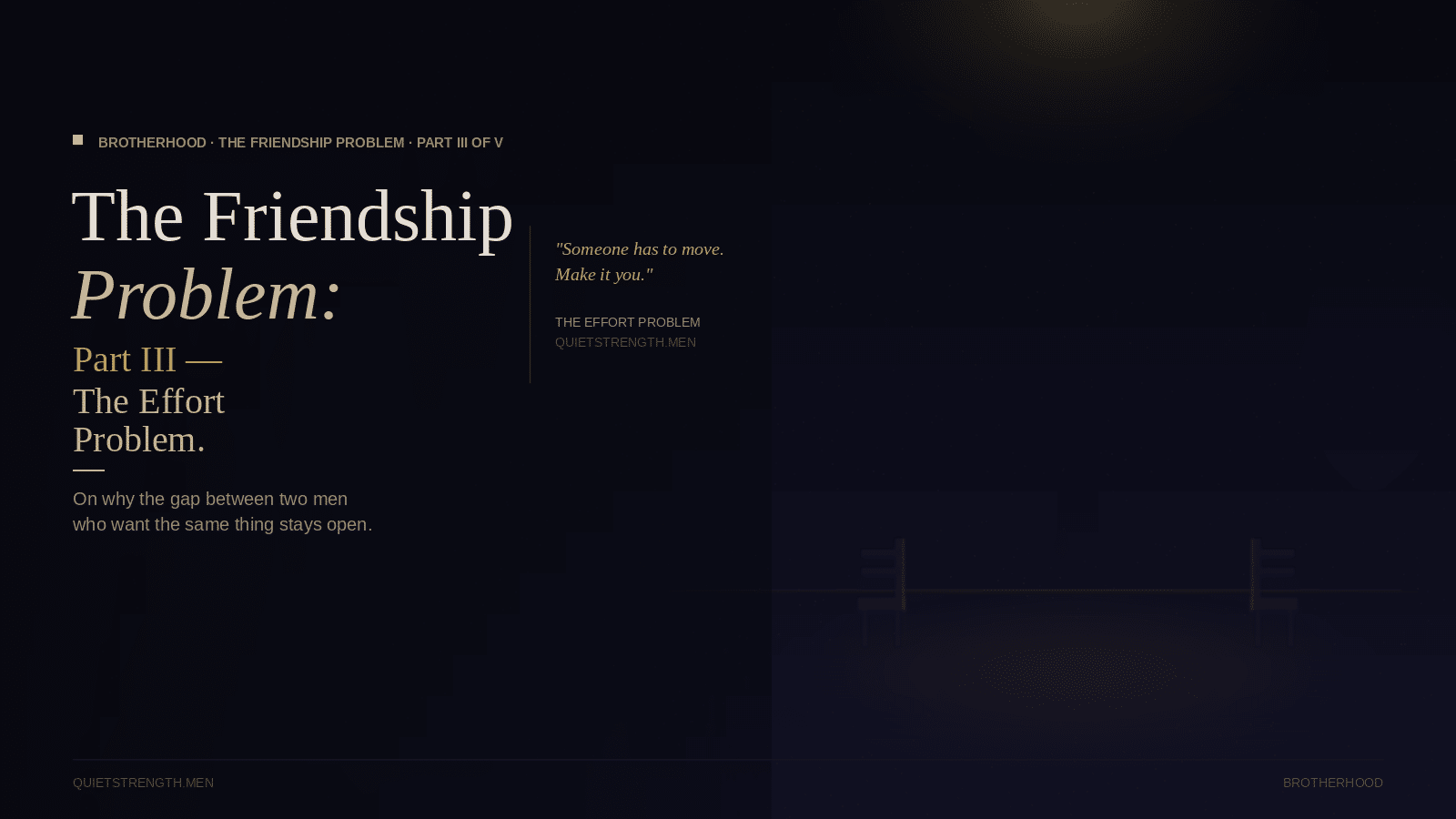The Friendship Problem — Part III: The Effort Problem