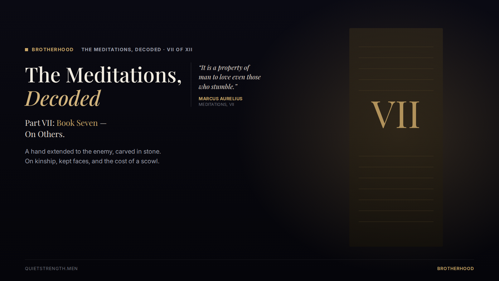 The Meditations, Decoded — Part VII: Book Seven, On Others