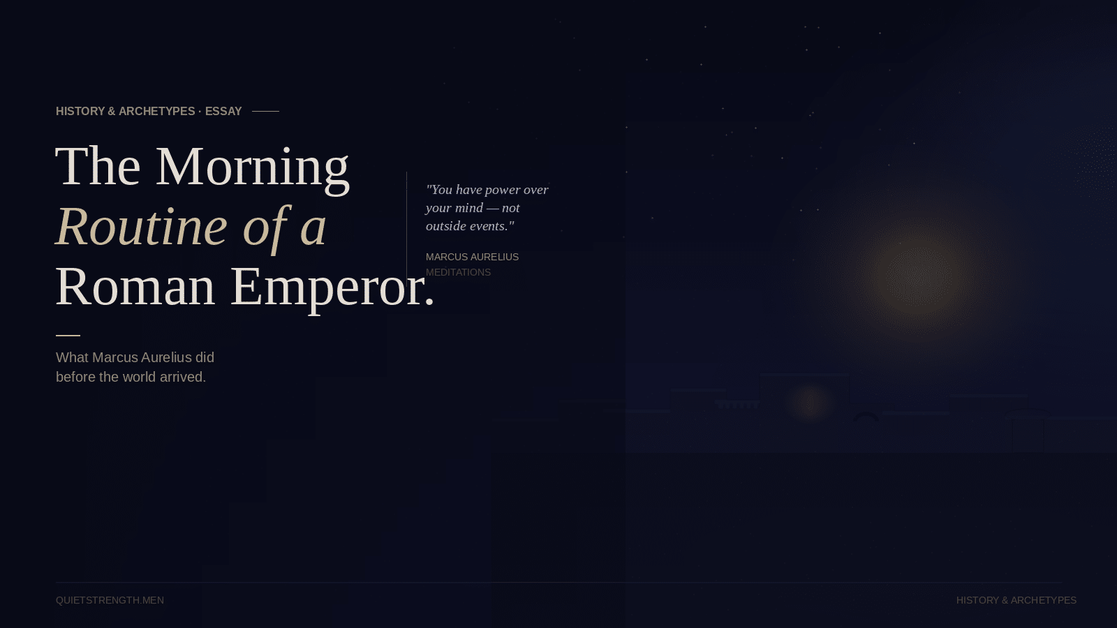 The Morning Routine of a Roman Emperor