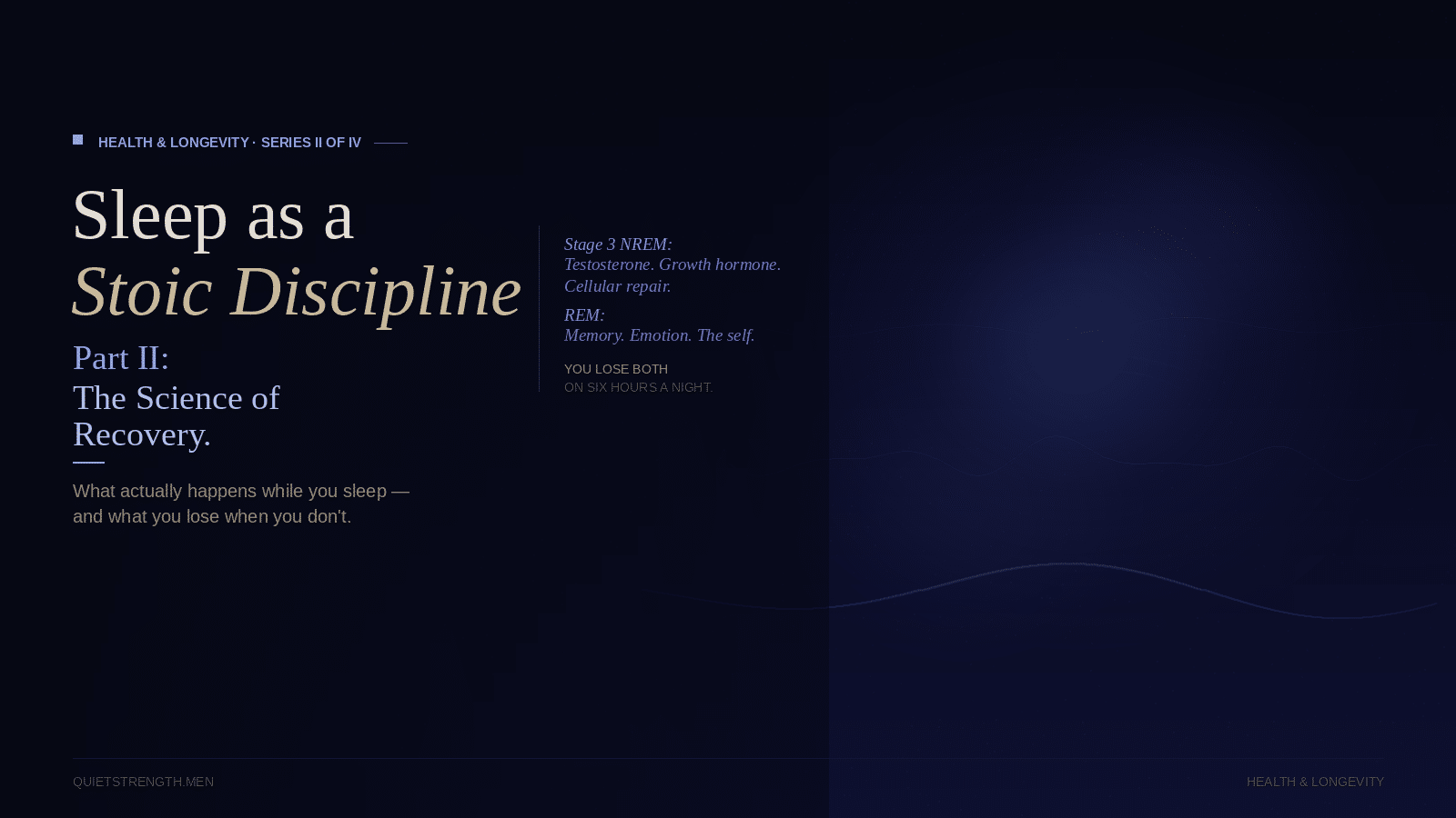 Sleep as a Stoic Discipline — Part II: The Science of Recovery