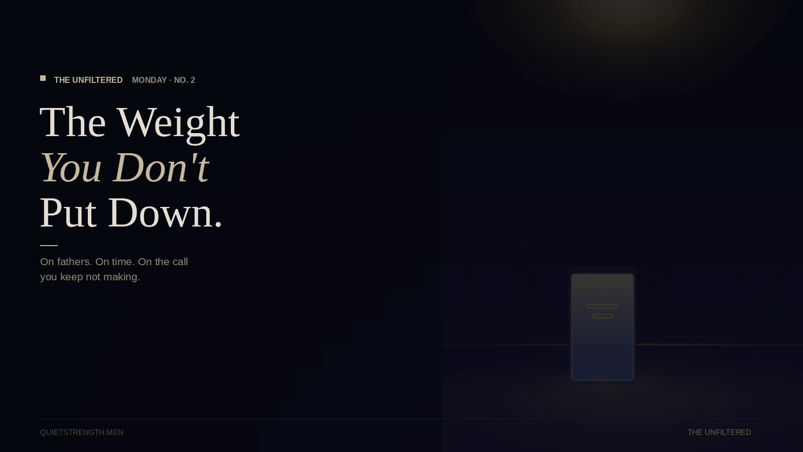 Monday #2 — The Weight You Don’t Put Down