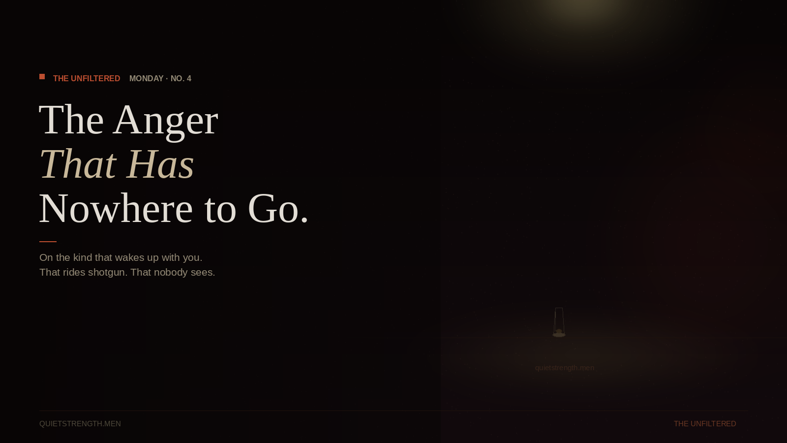 Monday #4 — The Anger That Has Nowhere to Go